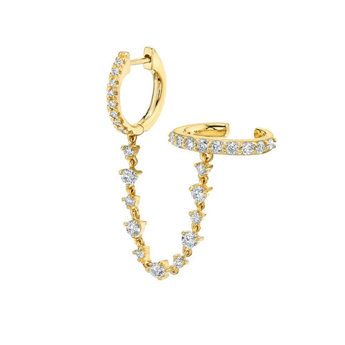 Gold Ear Cuff Chain Earring product photo