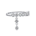 Diamanté Drop Ring