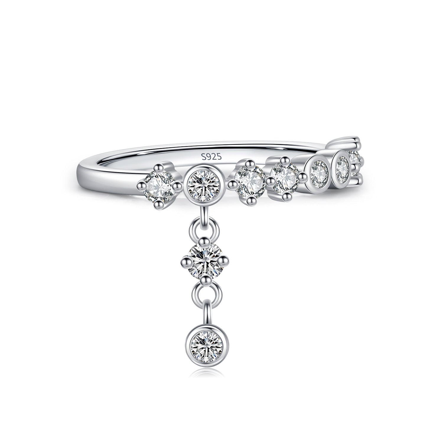 Diamanté Drop Ring
