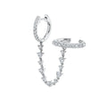 Silver Earring to Cuff Chain