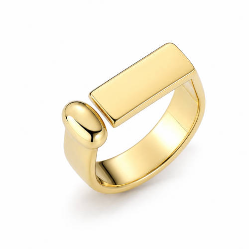 Gold Adjustable Ring studio close-up