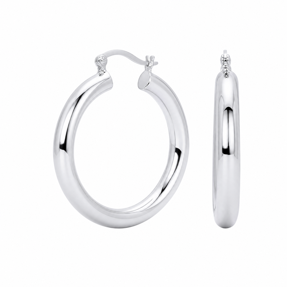 Silver Hoop Earrings product photo