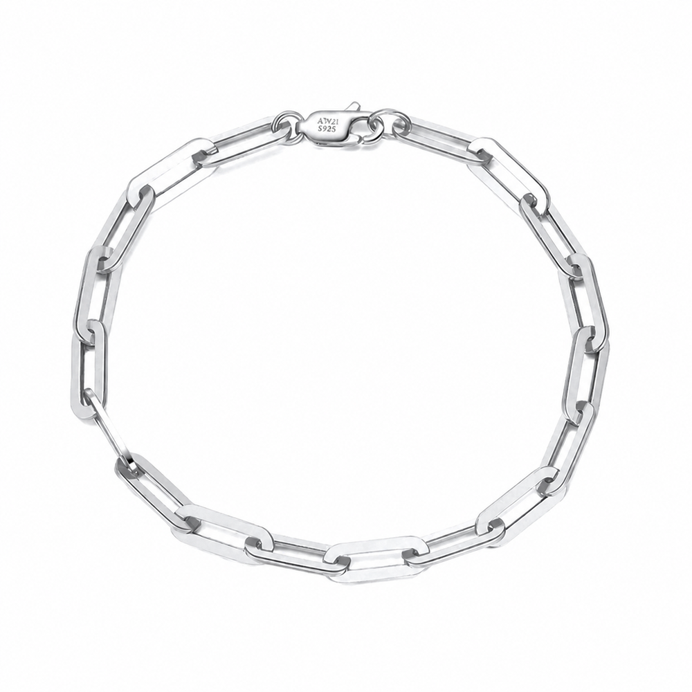 Silver Paperclip Bracelet main product photo