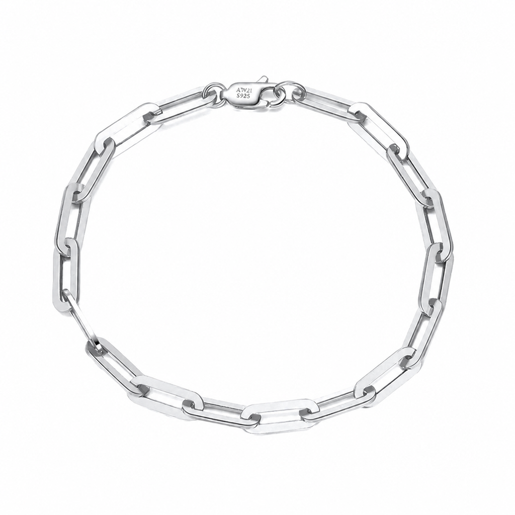 Silver Paperclip Bracelet