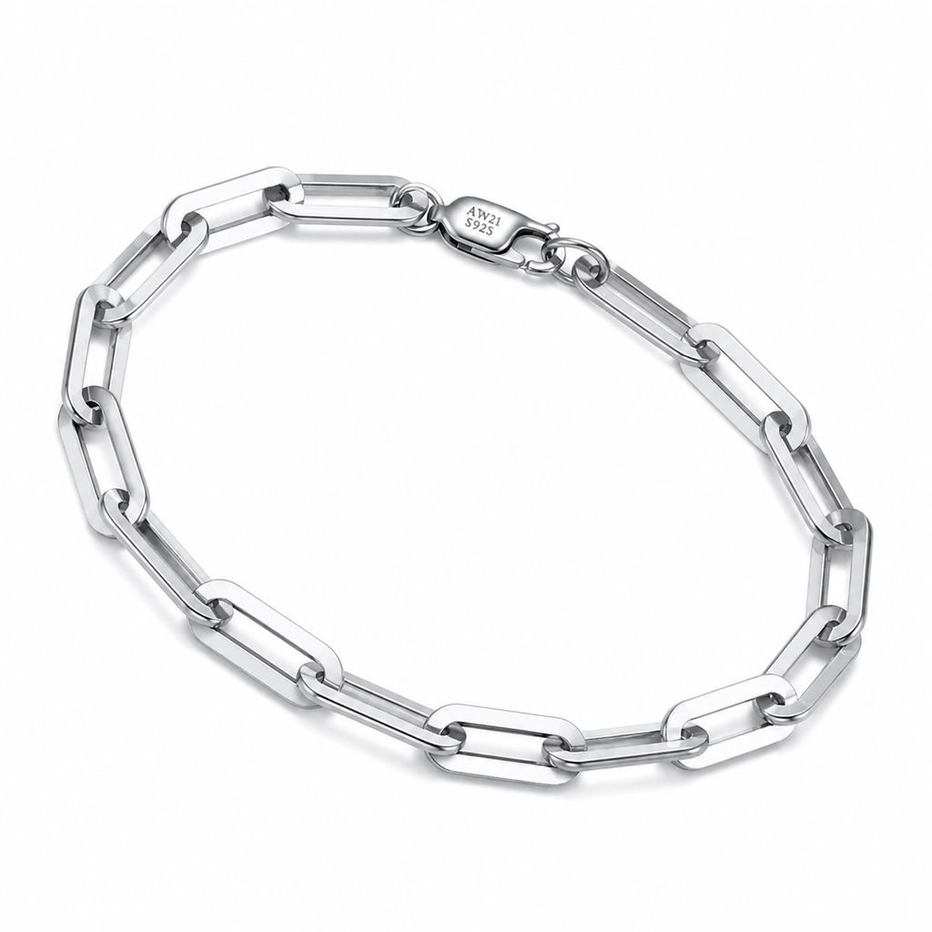 Silver Paperclip Bracelet