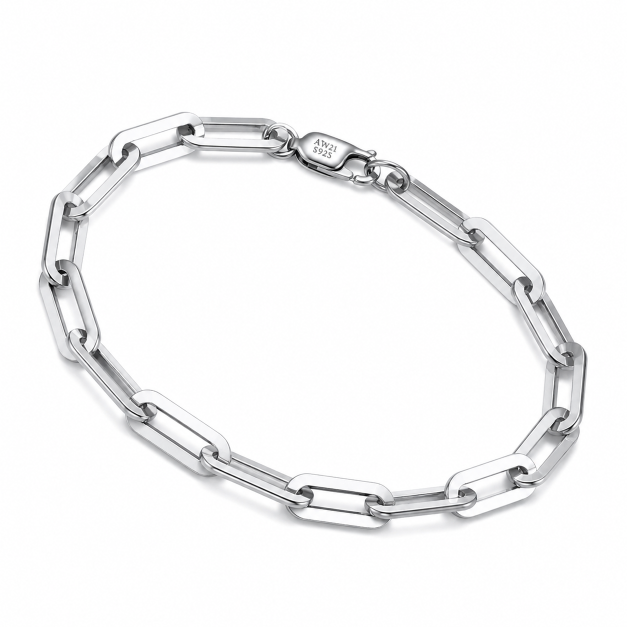 Silver Paperclip Bracelet