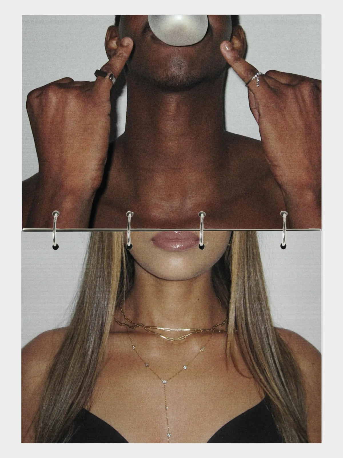 SIMI jewelry campaign portrait collage